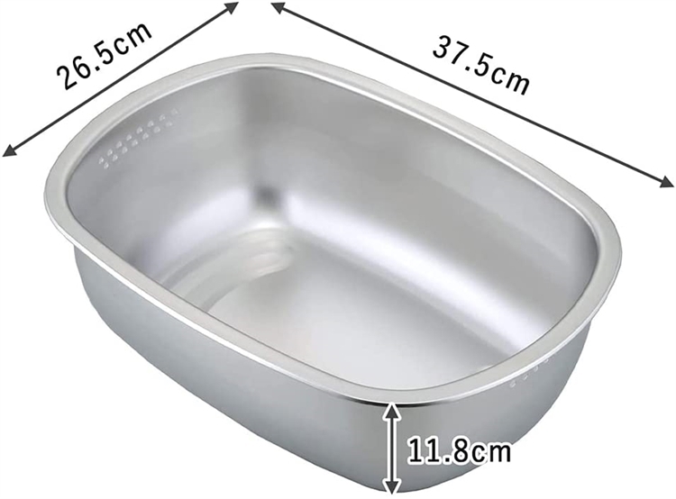 Stainless steel vegetable and fruit drain basket, , large