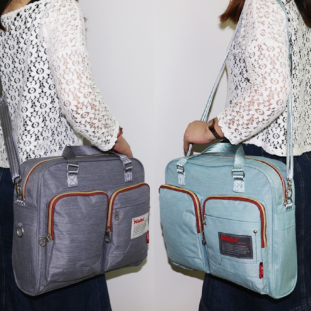 「NICHE 樂奇」高密度尼龍防潑水公事包 手提包 側背包 NCL-5304, , large