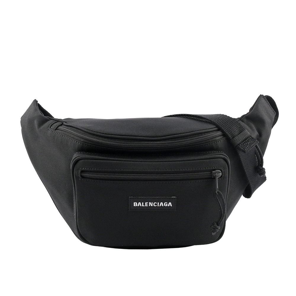 BALENCIAGA Explorer Logo尼龍腰包/胸口包/黑色, , large