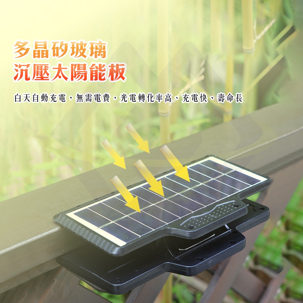 Motion Sensor Solar Clip Light / Three-Color Light / 1 Unit, , large