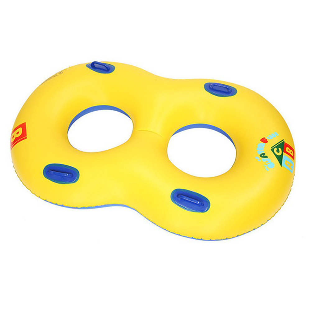 【SV61242】加厚ABC帶把手親子8字游泳圈 充氣浮排 浮圈 雙人泳圈 滑水圈漂流圈 水上休閒用品, , large