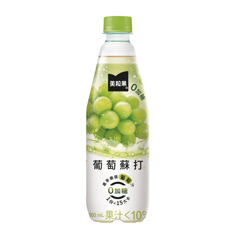 美粒果零加糖葡萄蘇打500ml, , large