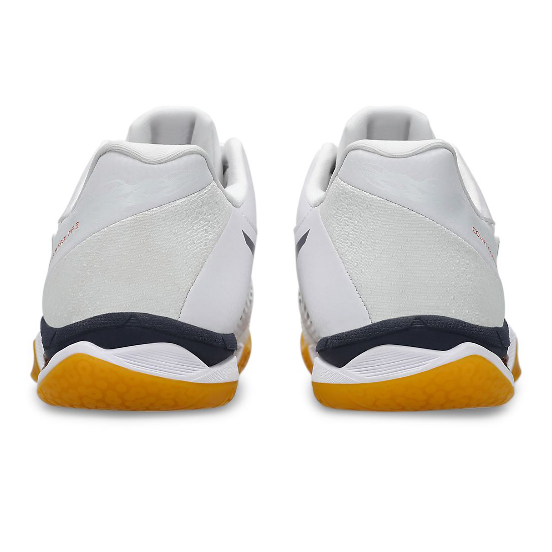 [秉宸] ASICS COURT CONTROL FF 3 室內羽球鞋 白黑橘 1071A087-100, , large