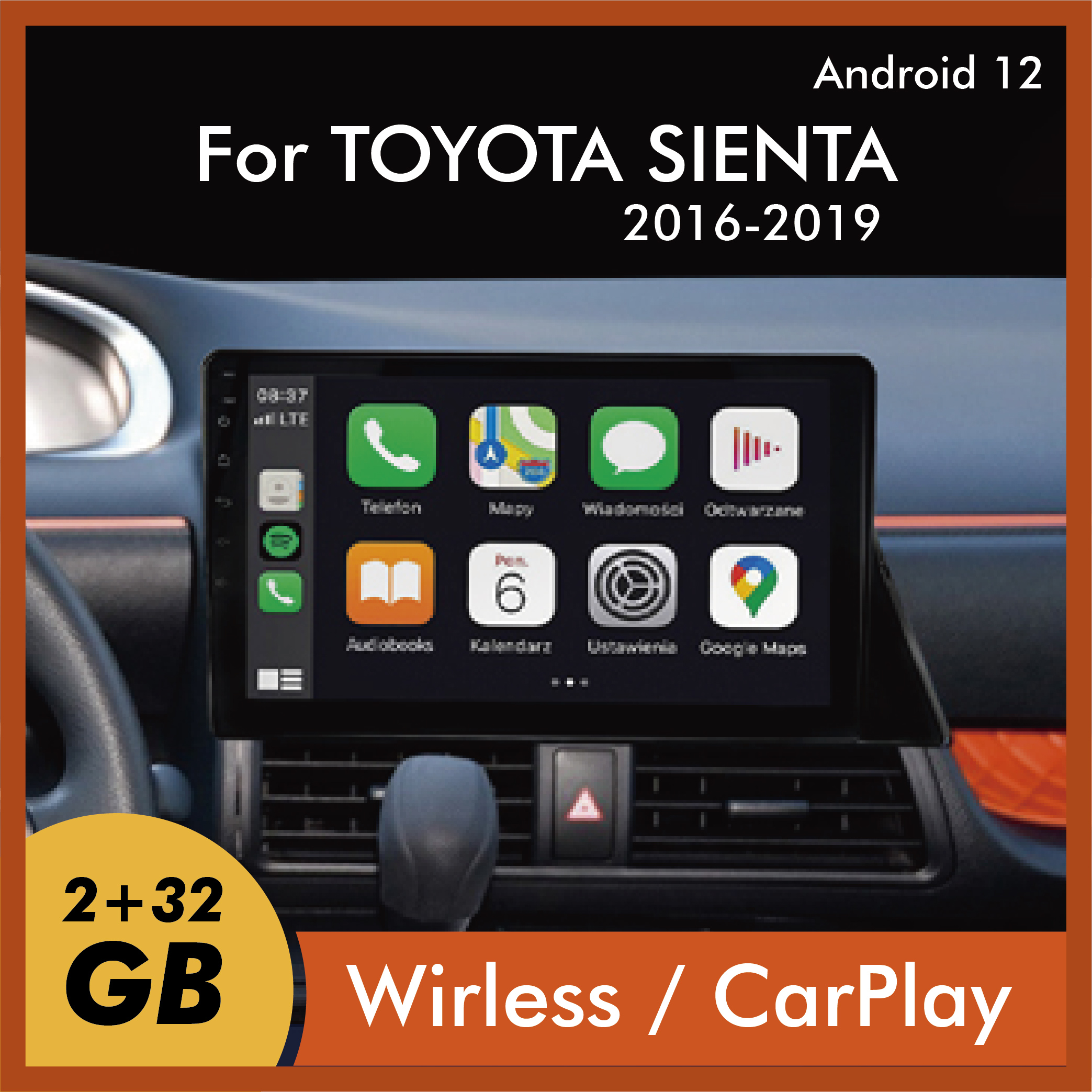 TOYOTA SIENTA 16~19年 10吋 安卓機旗艦款車機汽車影音 (內附Carplay）, , large