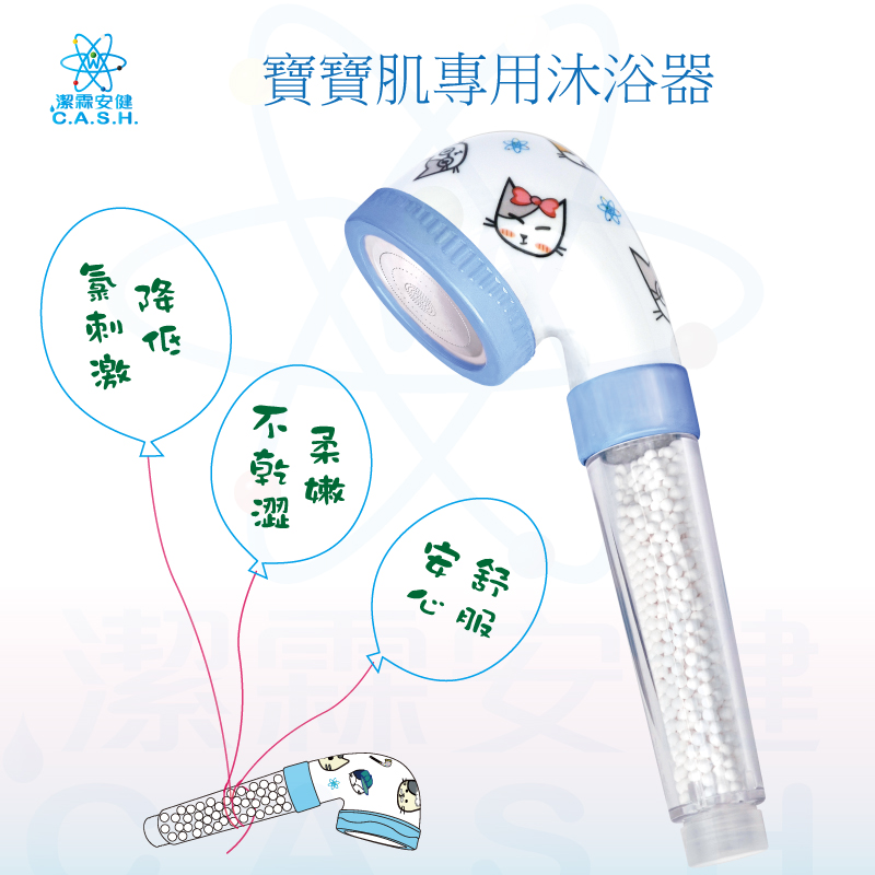 潔霖安健嬰幼兒沐浴器組-藍