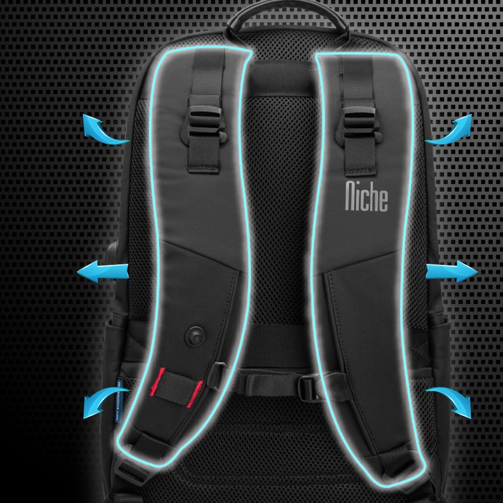 【Niche 樂奇】城市旅人巨爵座旅行後背包 N-19203 電腦包 手機包 3件組, , large