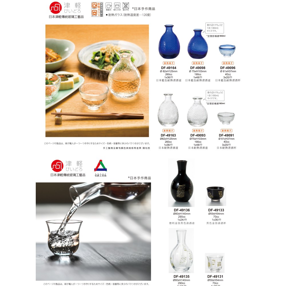 日本津軽 手作耐熱 清酒壺 2個尺寸 190ml-260ml, , large