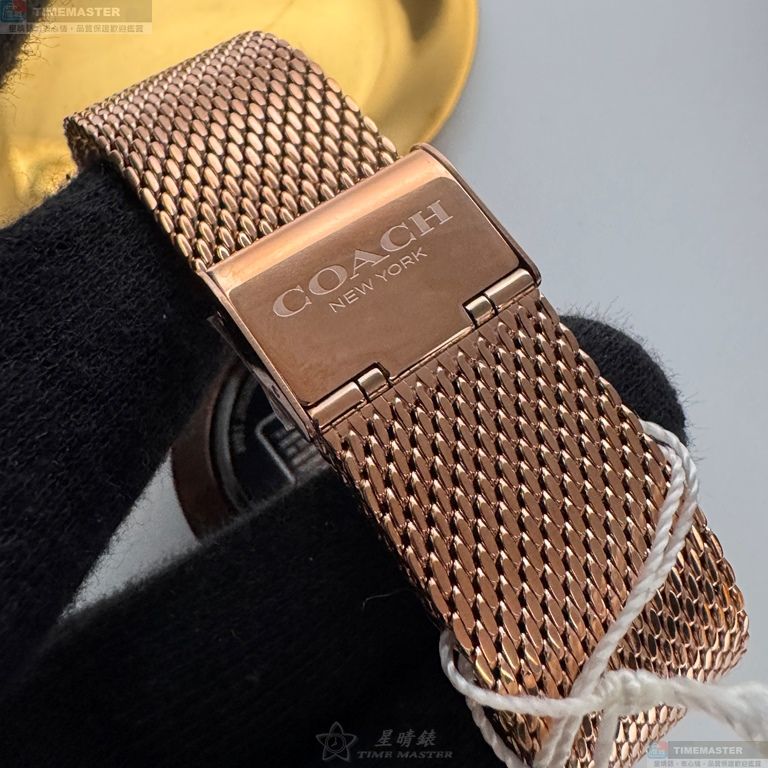 [星晴錶業]COACH手錶,42mm,CH00243黑色錶面玫瑰金錶殼玫瑰金色米蘭錶帶款, , large
