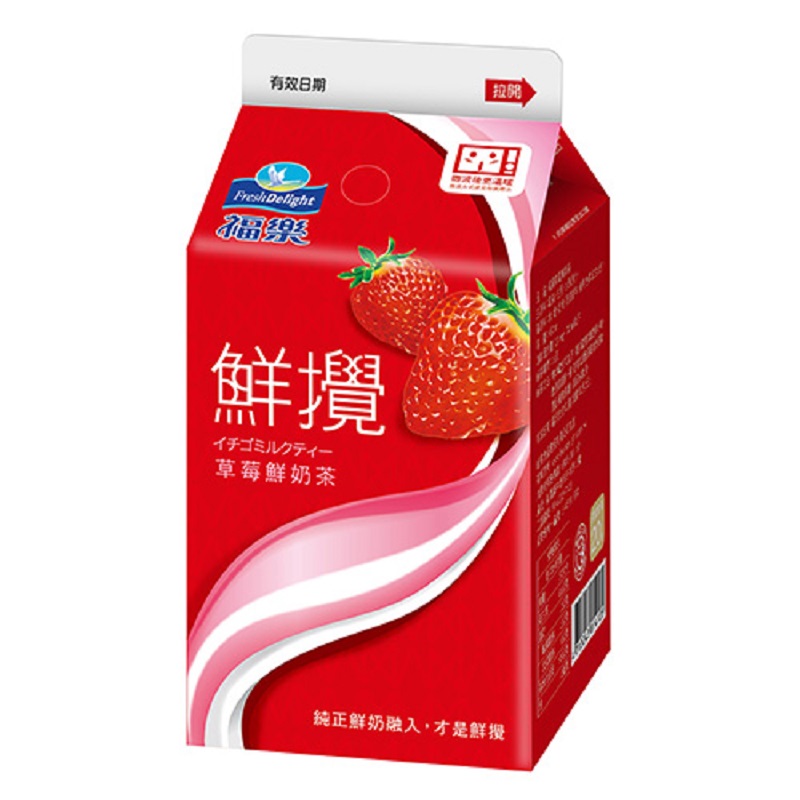 福樂草莓鮮奶茶375ml, , large