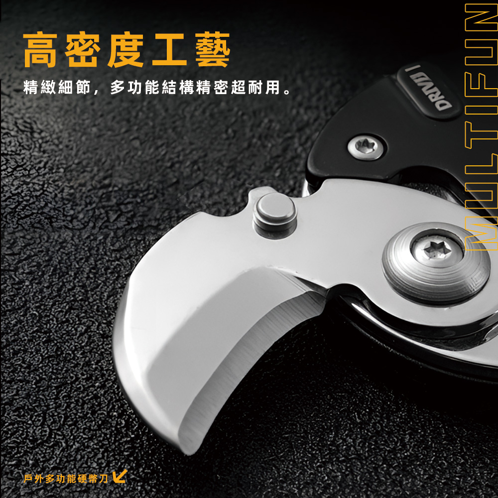 【上手家居】鑰匙圈吊飾硬幣刀-升級六角黑色(瑞士刀/工具刀/小刀/螺絲刀/螺絲起子/吊飾/野外求生/拆信刀), , large