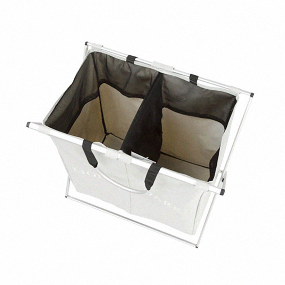 picobello Two-Compartment Clothes Storage Basket - Light Gray, , large