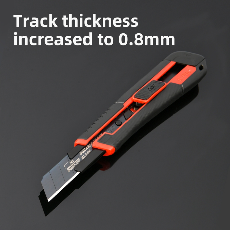 【得力工具 deli tools】重型美工刀 專業款 PRO系列 工業用美工刀 裁紙刀 切割刀-18mm 重型美工刀, , large