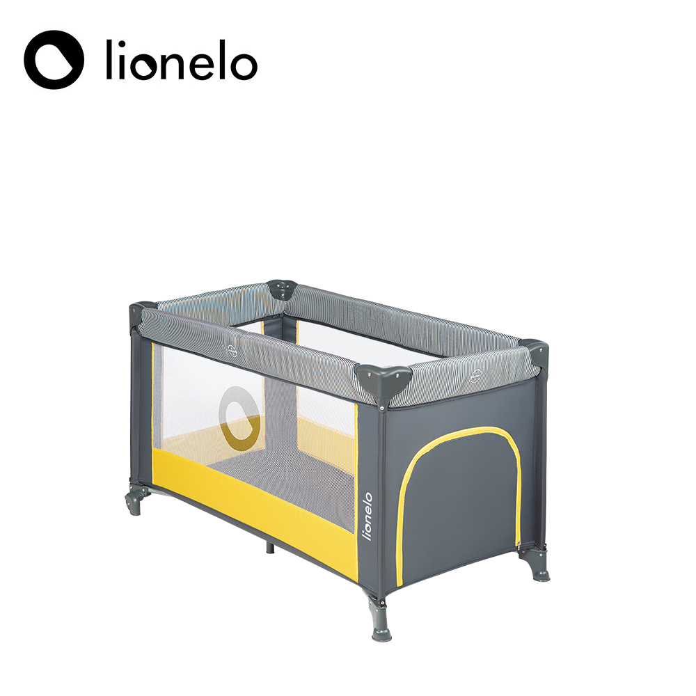 【Lionelo】Stefi 二合一遊戲嬰兒床-檸檬黃 (旅行嬰兒床/遊戲圍欄 二合一模式), , large