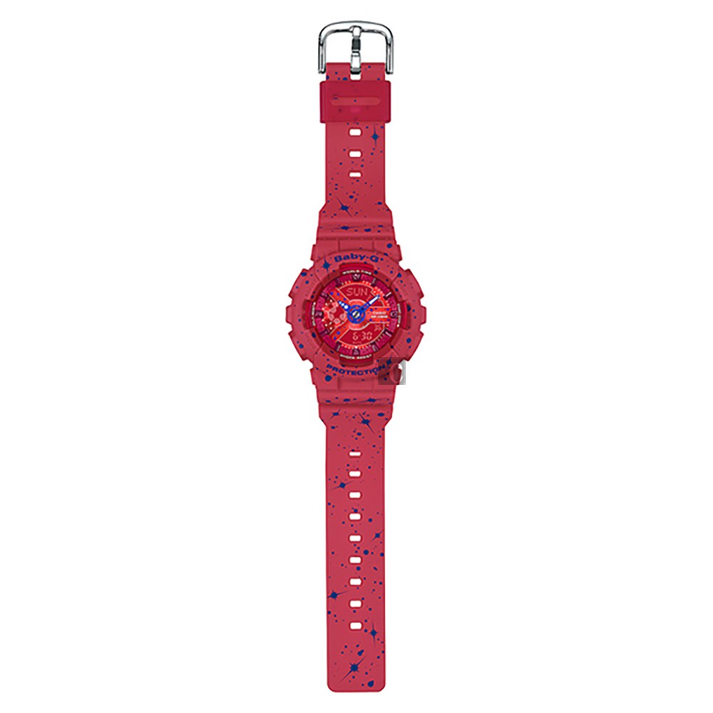 CASIO 卡西歐 Baby-G 星空雙顯手錶-紅 BA-110ST-4ADR, , large