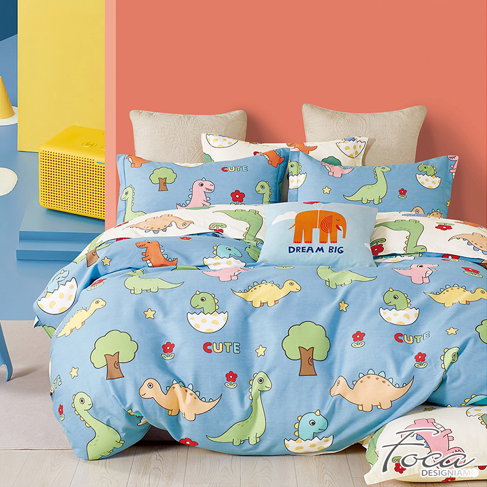 【FOCA買一送一+三防枕x2】100%精梳純棉舖棉兩用被床包組(單/雙/加/特), , large