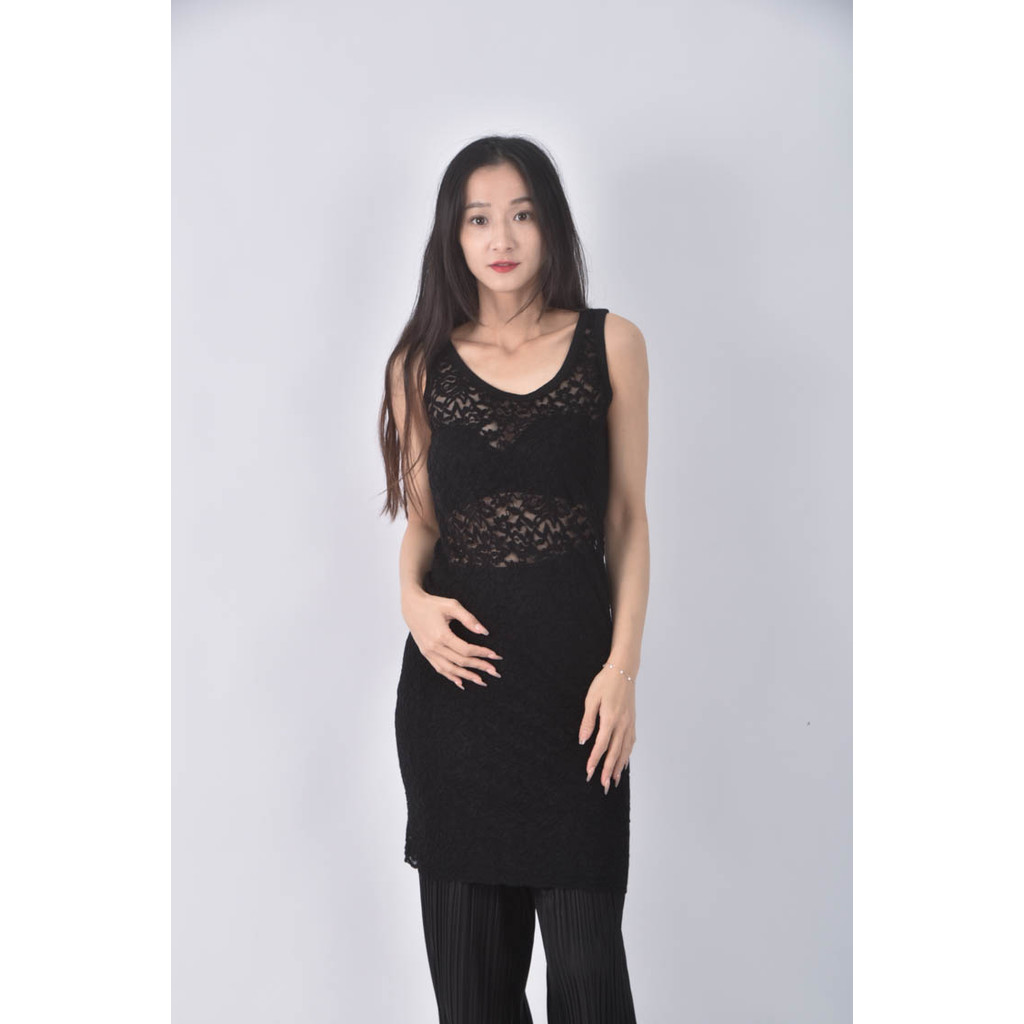 (S) northland透紗黑色洋裝二手衣