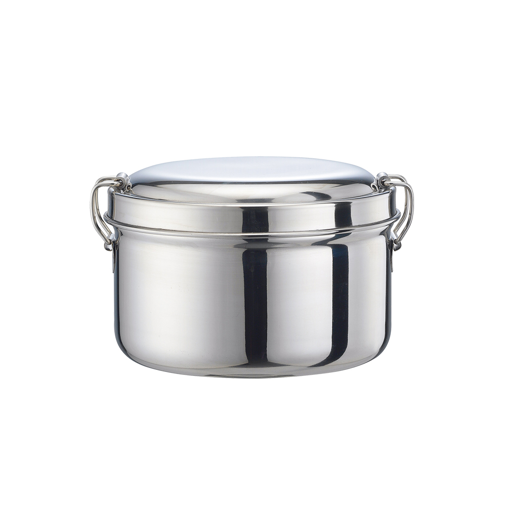 Miyaco 米雅可 304不鏽鋼雙層圓形便當盒 16cm-Leidea樂德兒