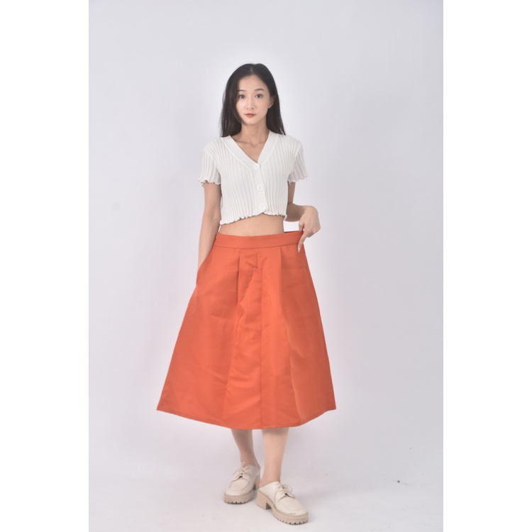 (2XL) gift me love質感橘色長裙二手衣, , large