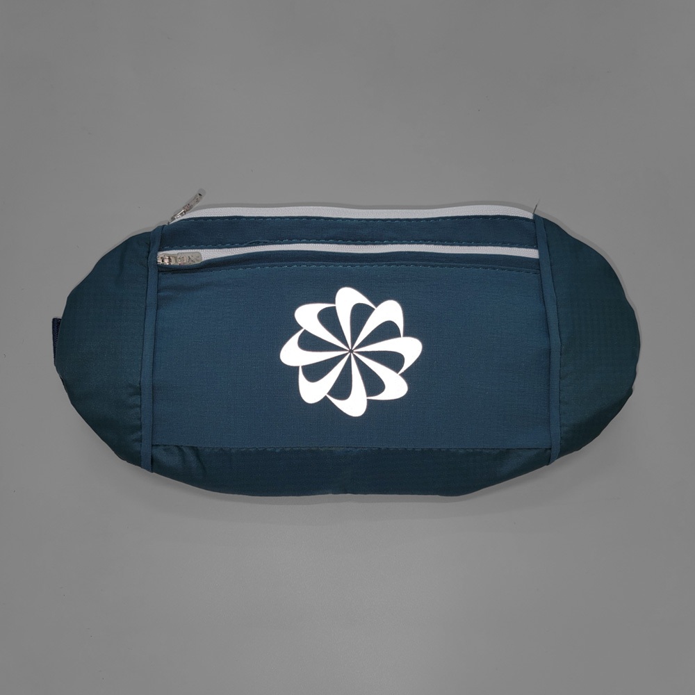 NIKE CHALLENGER腰包(大) 隨身包 休閒 慢跑 戶外運動 反光 雙層拉鍊 輕量 透氣 乾爽 舒適 藍綠 黑, , large