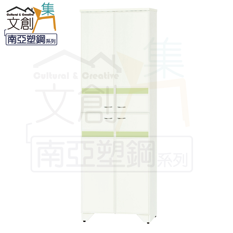 【文創集】米妮 環保2.2尺南亞塑鋼四門高鞋櫃(客約商品), , large