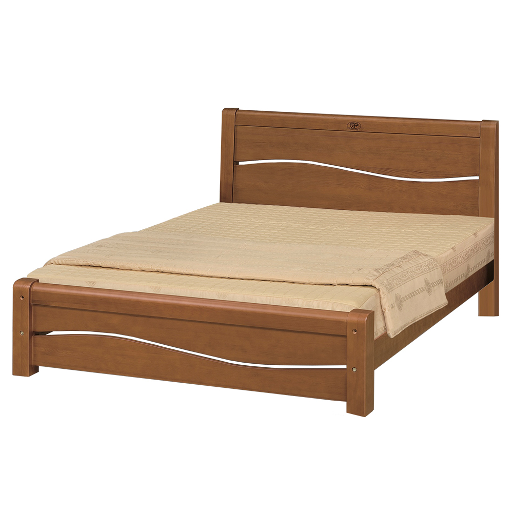 【唯熙傢俱】米亞柚木色5尺雙人床, , large