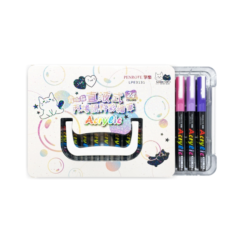 24-Color Liquid Acrylic Paint Markers, , large