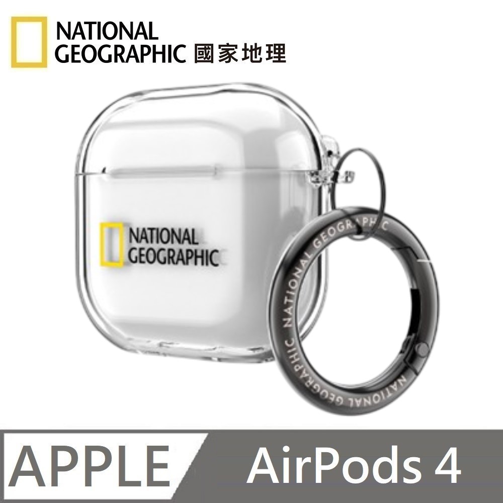 National Geographic Clear Case Earphone Case Earphone Case Suitable for AirPods 4 - Transparent, , large