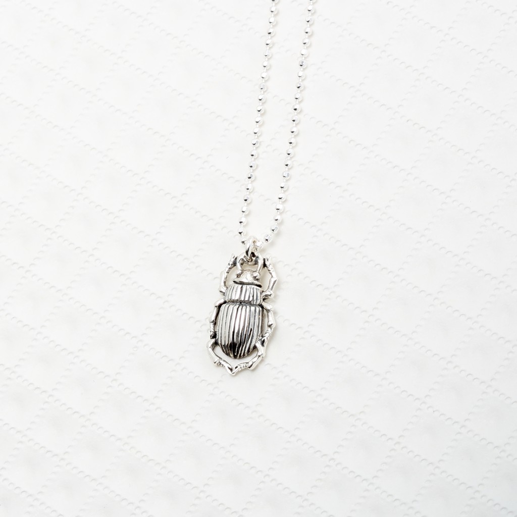 【Angel & Me】Cute guardian scarab s925 sterling silver necklace birthday gift, , large