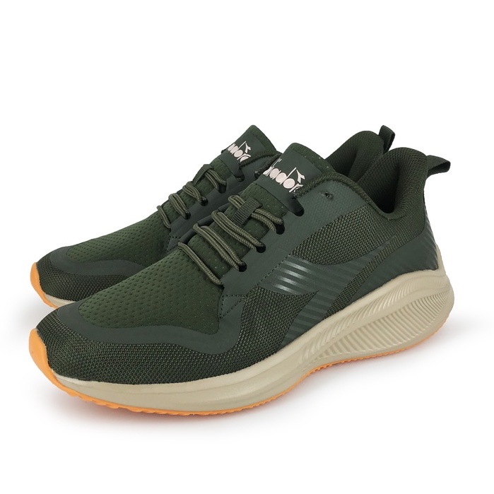 DIADORA迪亞多那 生活時尚運動鞋 男運動鞋 男鞋 撞色 防潑水 吸濕 排汗 透氣 散熱 Q彈 減壓 止滑 軍綠橘, , large