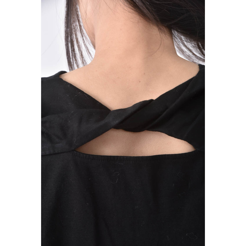 (L) theory luxe寬鬆黑色短袖上衣二手衣, , large