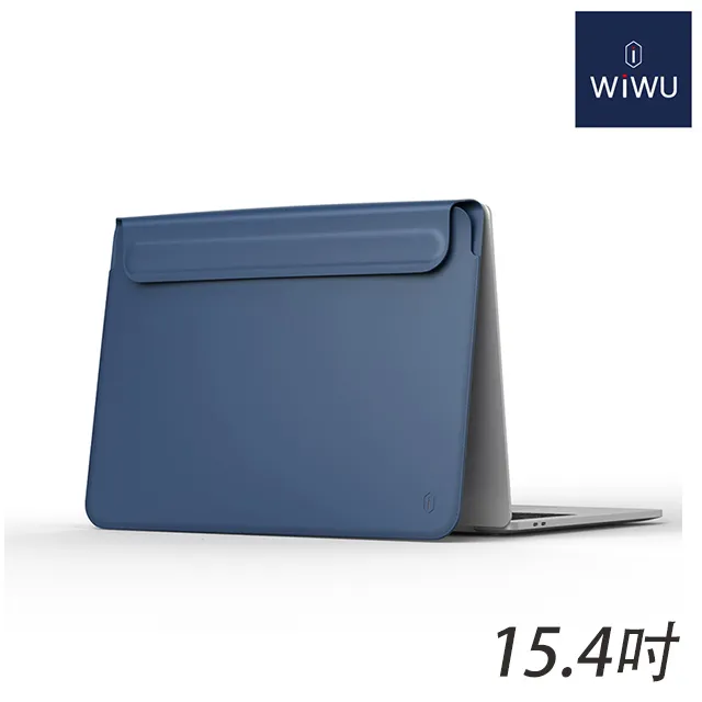 【WiWU】SkinPro Upgraded Ultra-thin Leather Laptop Case 15.4"-Blue, , large