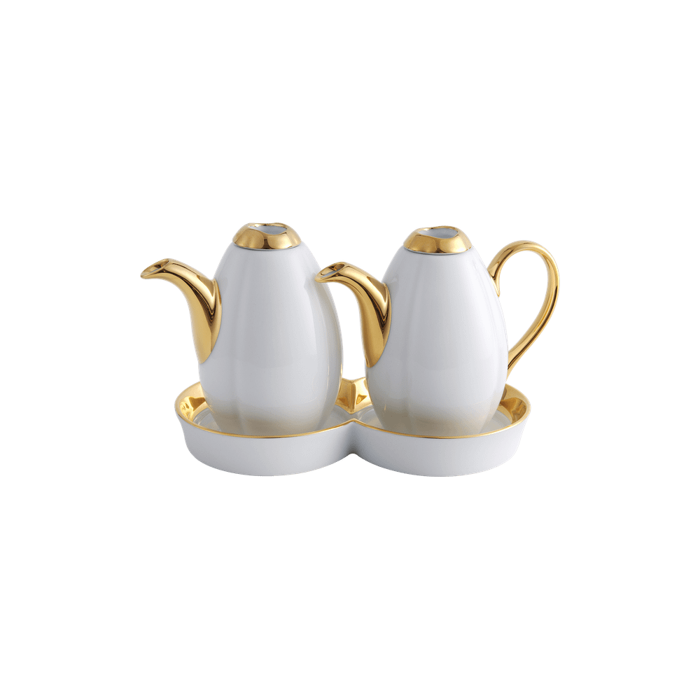 LEGLE - Ruyi Oil and Vinegar Bottle Base - Inner Ring Gold Plated