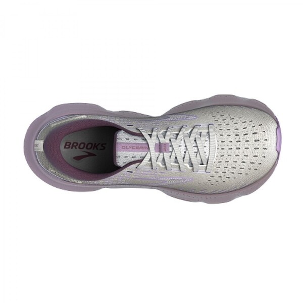 Brooks Glycerin 20 女 慢跑鞋 避震緩衝象限 甘油系列20代 灰白 紫 [1203691B168], , large