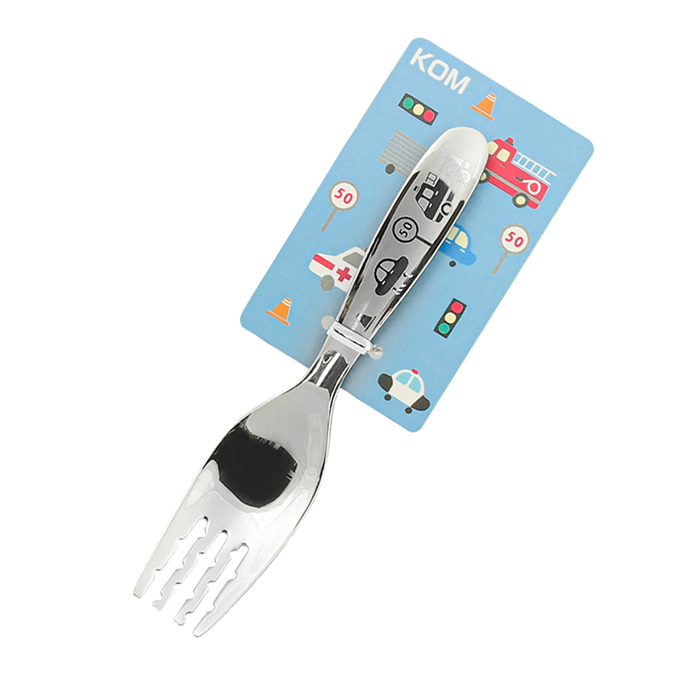 KOM316不鏽鋼兒童叉-汽車-3入, , large