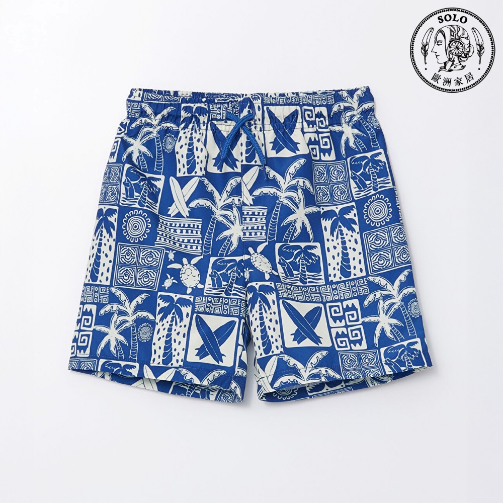 【SOLO Vintage】LCW Tropical Style Boys Beach Swim Trunks Swimwear 40+ UV Protection 5-6y, , large