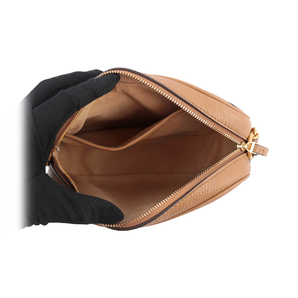 TORY BURCH McGraw 荔枝皮革拉鍊相機包/提拉米蘇, , large
