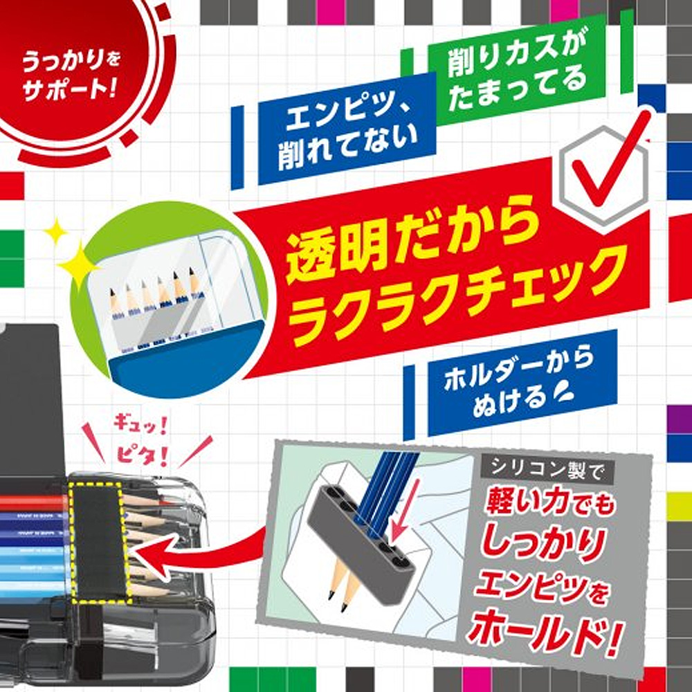 【龍品文創】日本SONIC FD-1012 騎士風透視耐用筆盒-K鋼鐵藍, , large
