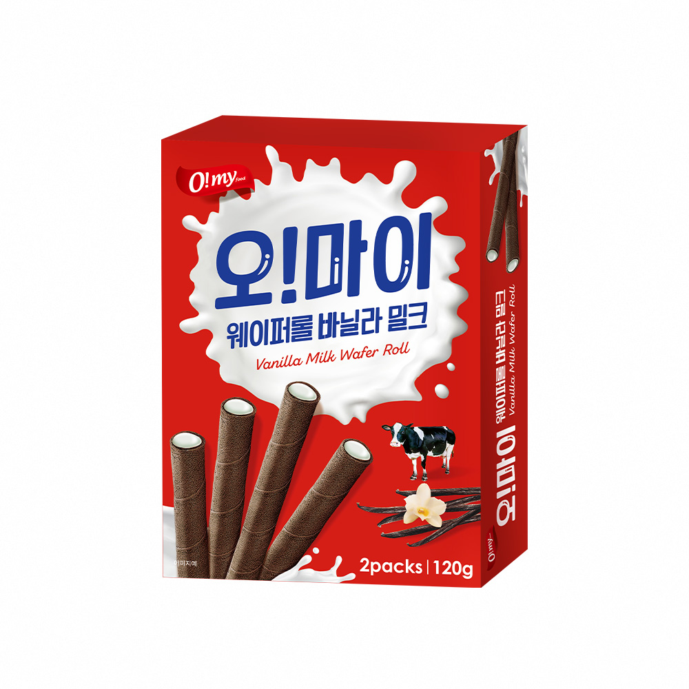[韓麗國際]歐邁福捲心酥120g(香草牛奶/卡布奇諾), , large