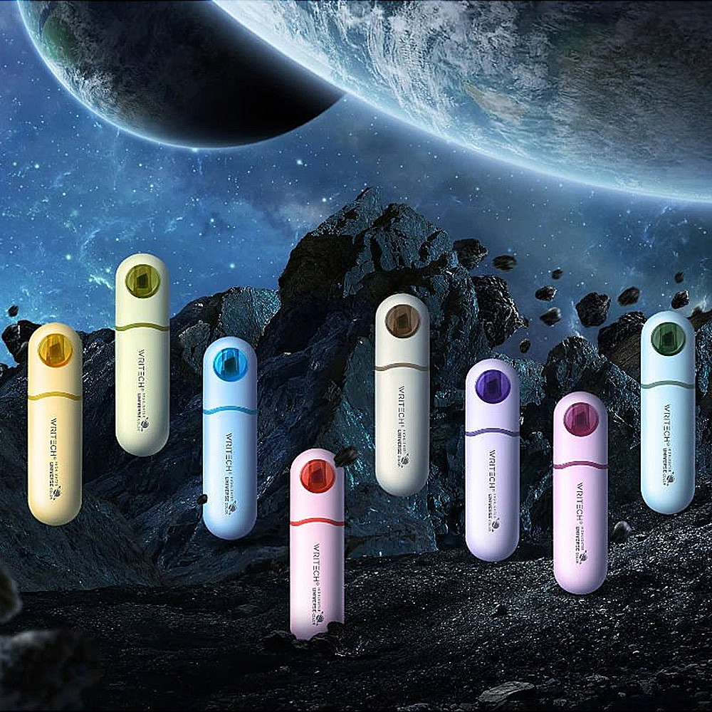【龍品文創】WRITECH W-8154 時空艙螢光筆-流星粉  -1支, , large