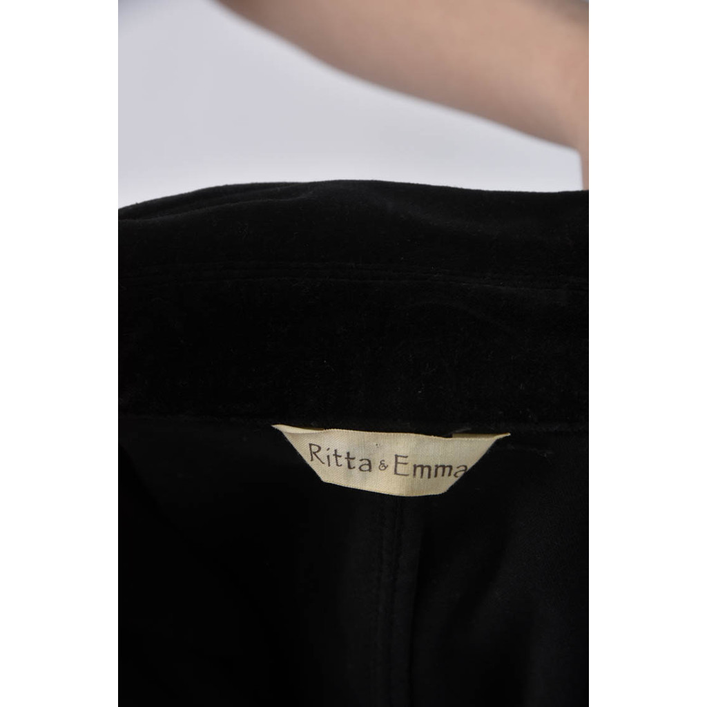 (S) ritta emma排扣黑色外套二手衣, , large
