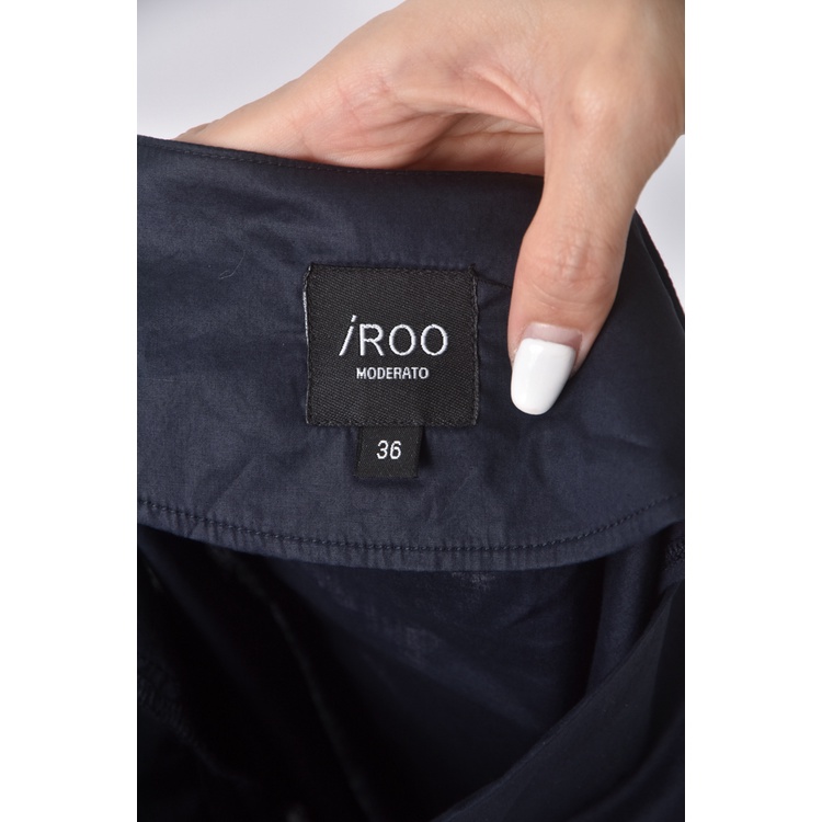 (S) iroo質感花邊藍色短袖上衣二手衣, , large