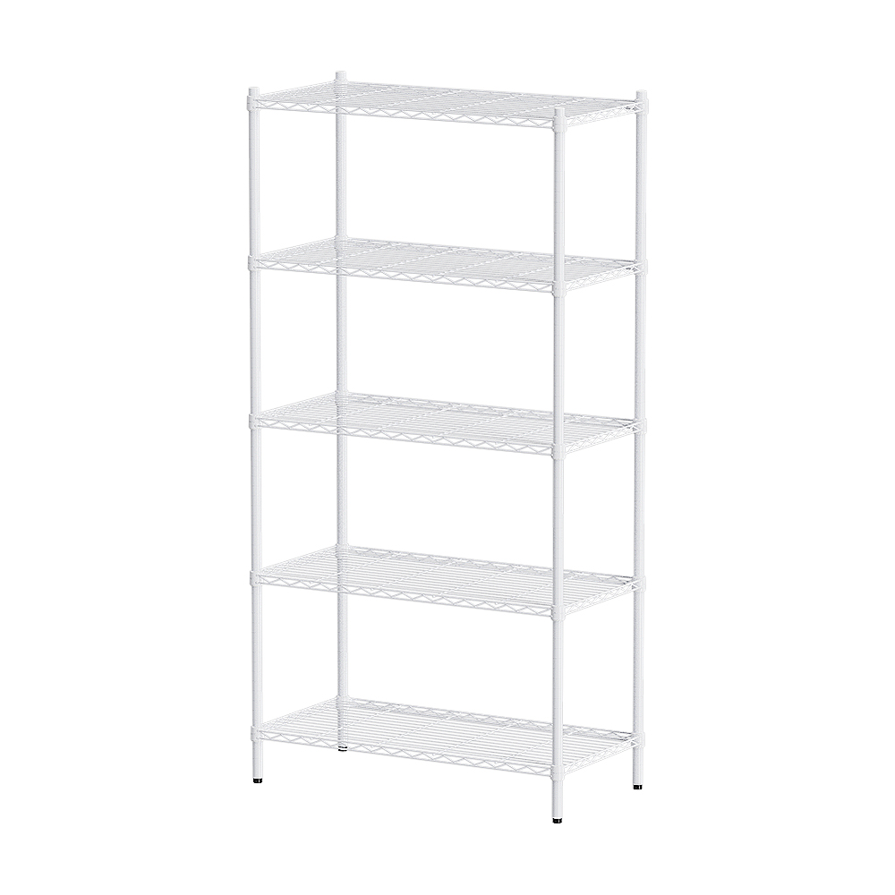 【Y HOUSE】90x45x180cm Lightweight Five-layer Iron Rack Iron Rack Shelf-Painted White, , large