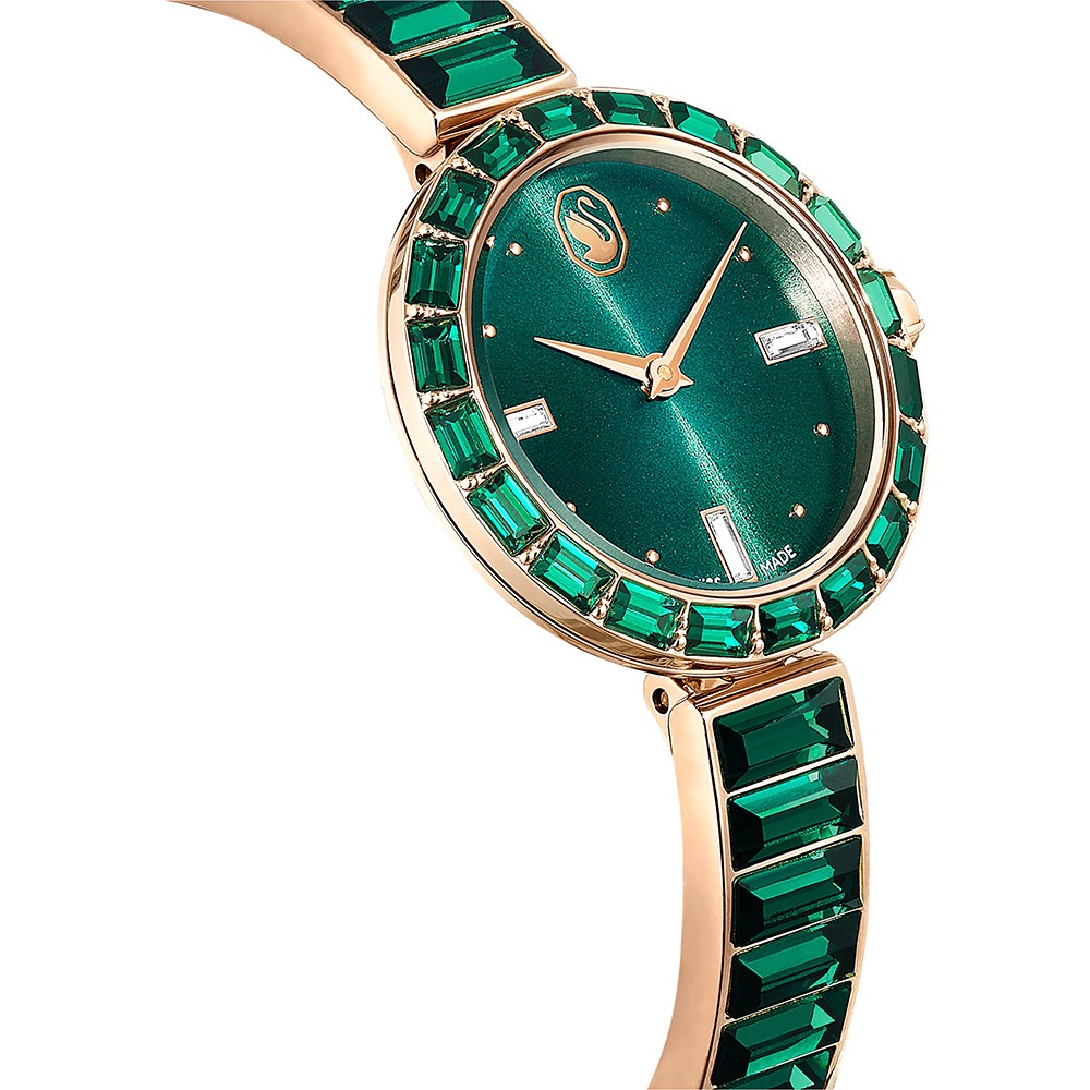 SWAROVSKI 施華洛世奇 Matrix Bangle 方形切割水晶手鐲式手錶 女錶 送禮-25mm 5690808, , large