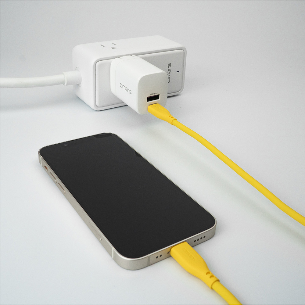 omars GaN 35W Adaptor+USB-C Silicone Cable-Yellow, , large