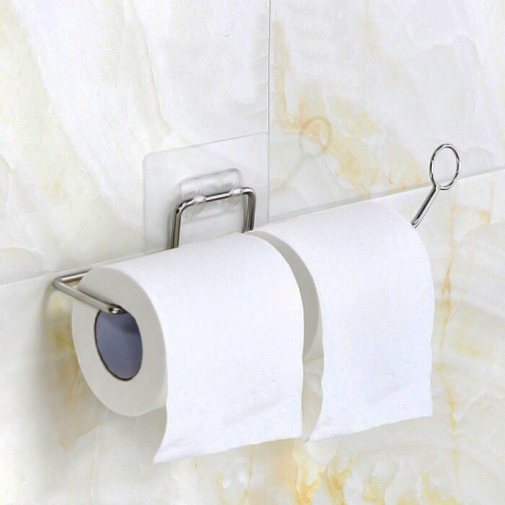 Stainless steel seamless kitchen and bathroom paper towel holder, , large
