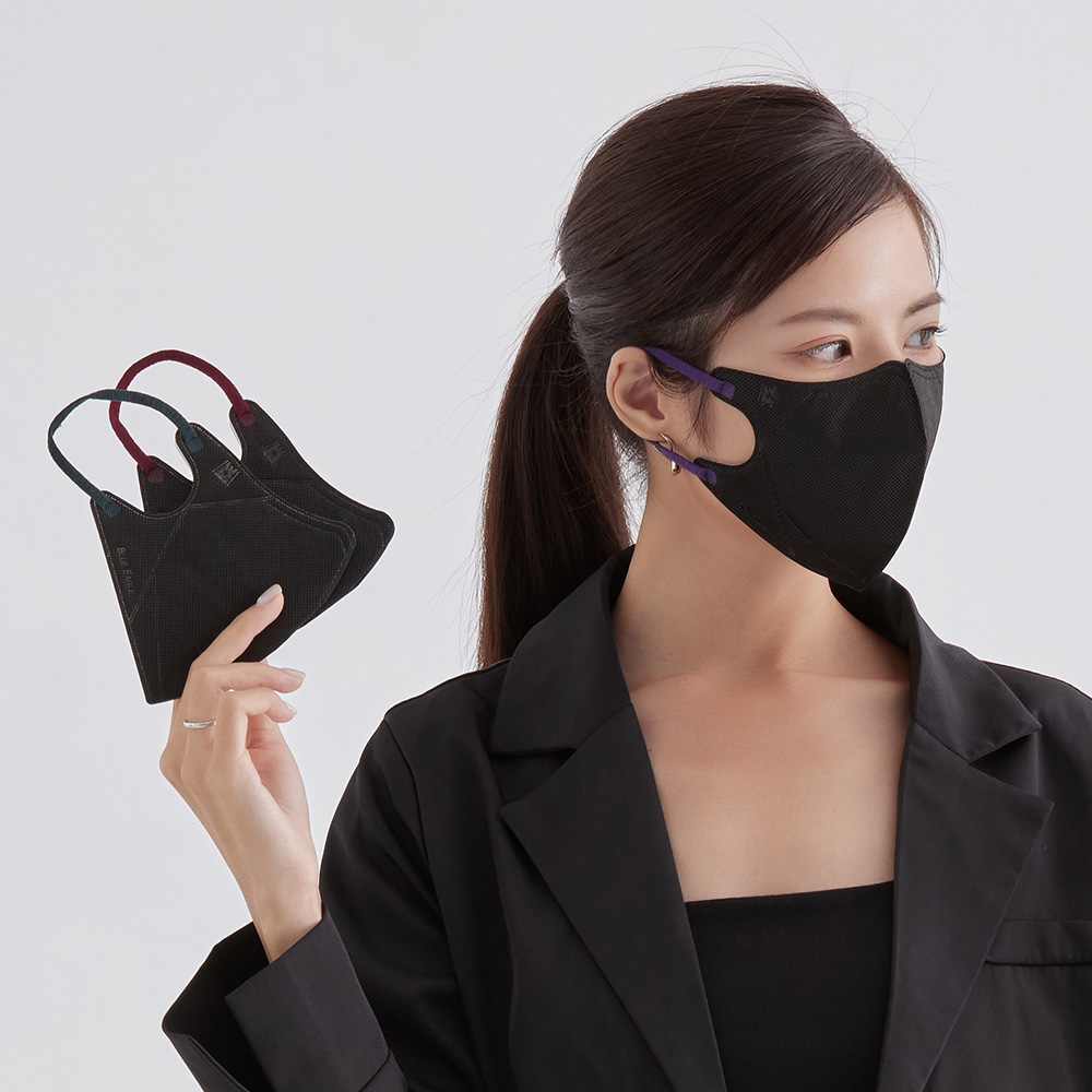 【Blue Eagle】Minimalist Black Series N95 3D Adult Medical Face Mask (3 Colors Mix ) 30 pack, , large