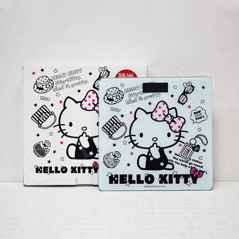 【百科良品】三麗鷗 Kitty凱蒂貓 Kuromi酷洛米 數位電子體重計 體重機 電子秤(正版授權), , large