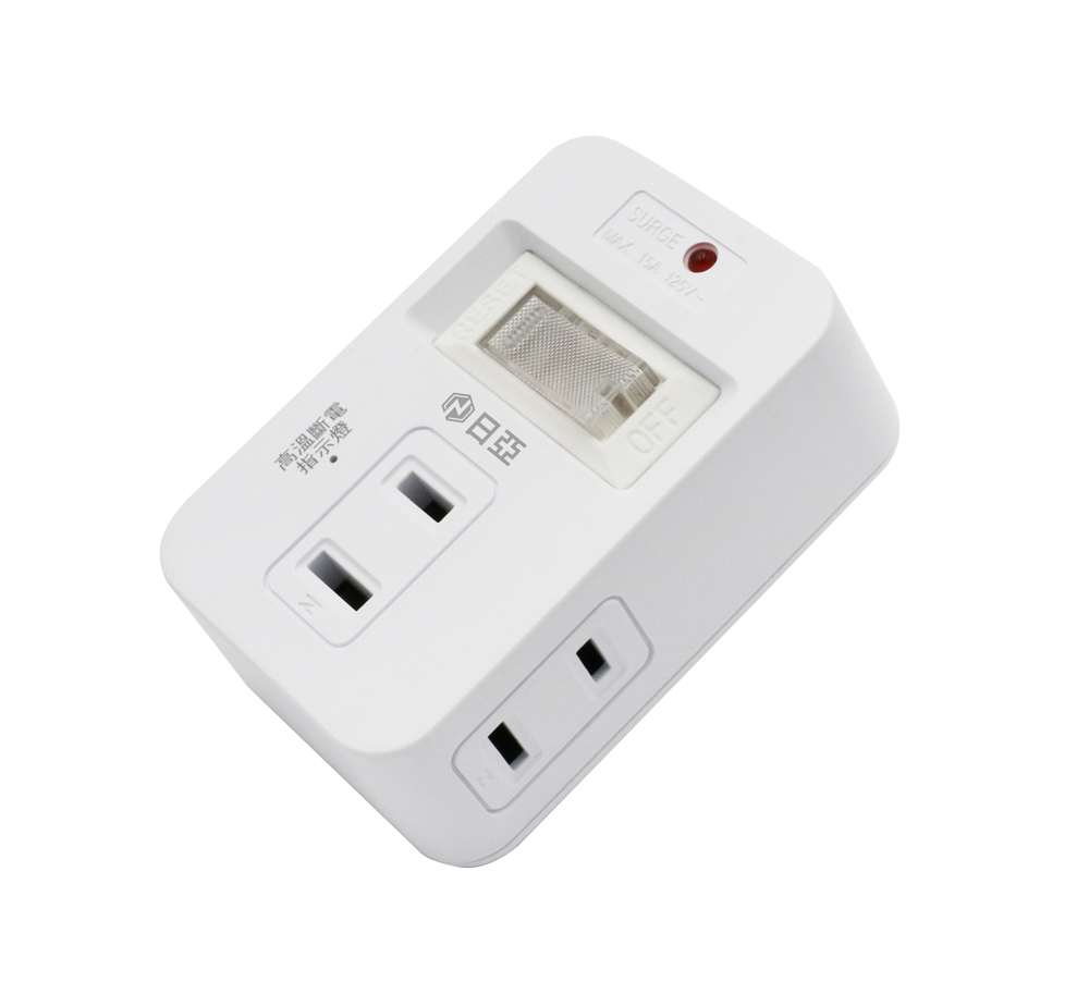 [寶旺旺] 日亞 智慧防雷2孔3插 三面 分接器(新安規 PTP高溫斷電指示燈) R-06L, , large