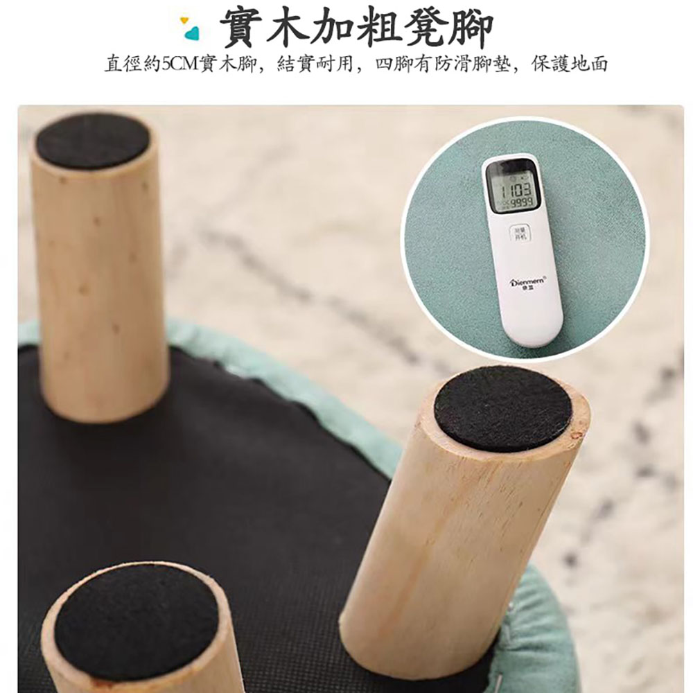 創意動物造型實木兒童小矮凳小牛綠色, , large