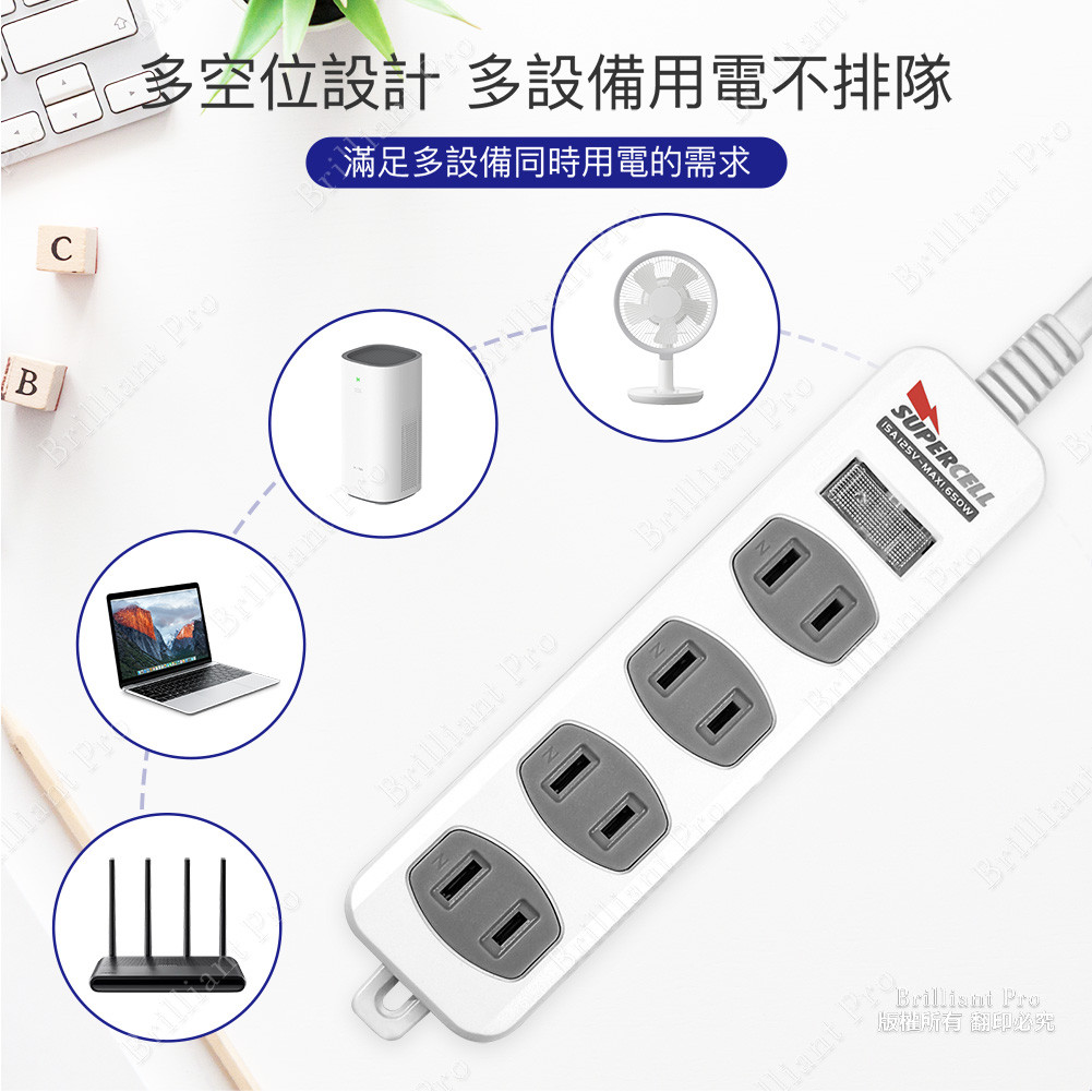 超電王1開4插1.8米 6尺2P延長線 SNB214A-6, , large